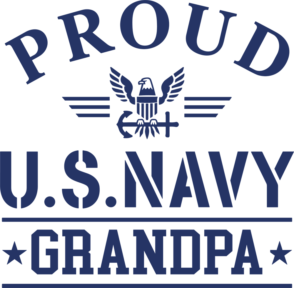 Proud To Be A Navy Grandpa - Navy DTF Transfers