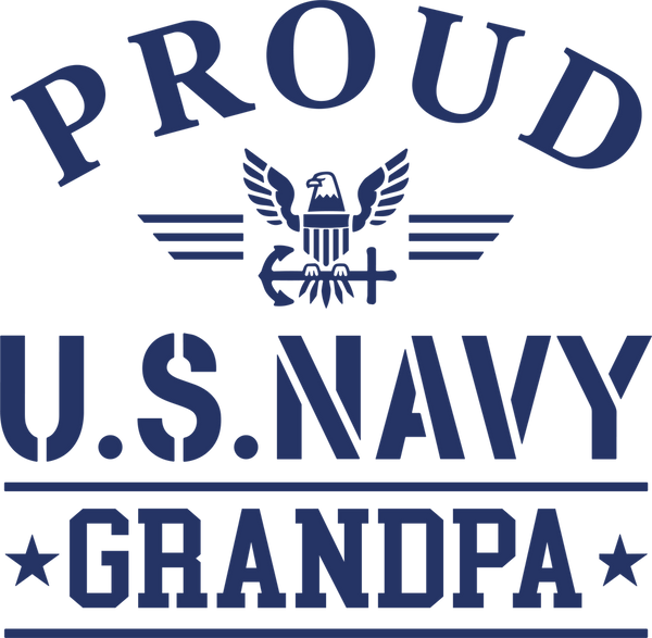 Proud To Be A Navy Grandpa - Navy DTF Transfers