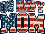 US Navy Mom, Patch Style - Navy DTF Transfers