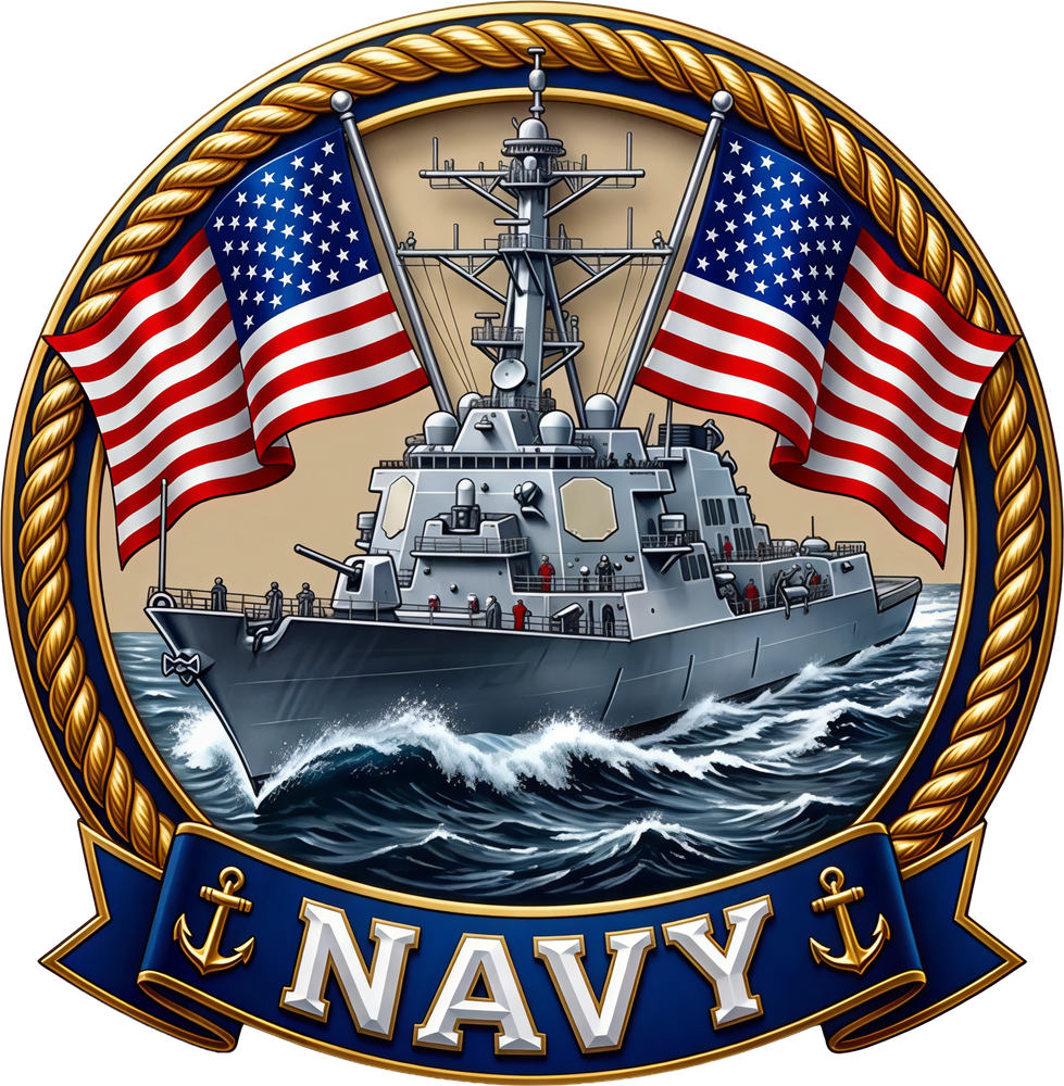 Navy, Warship - Navy DTF Transfers