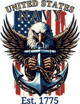 United States Navy Est. 1775 - Navy DTF Transfers