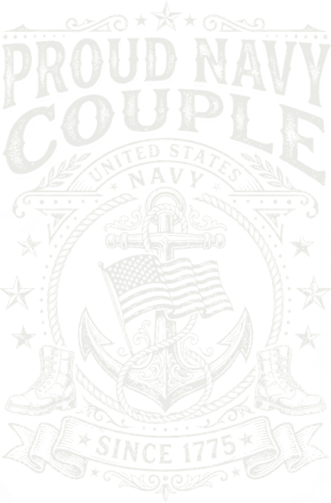 Proud Navy Couple - Navy DTF Transfers