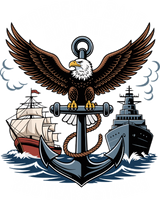 Forged Of Salt And Steel - Navy DTF Transfers