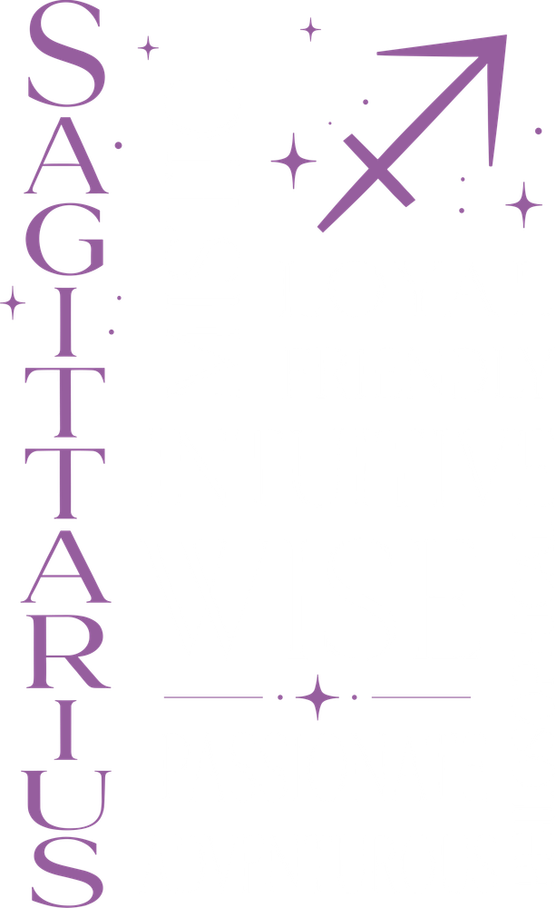 Sagittarius Qualities, Purple - Zodiacs & Horoscopes DTF Transfers