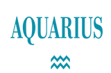 Aquarius Qualities, Teal, Horizontal - Zodiacs & Horoscopes DTF Transfers