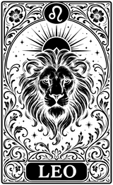 Leo Tarot Card - Zodiacs & Horoscopes DTF Transfers