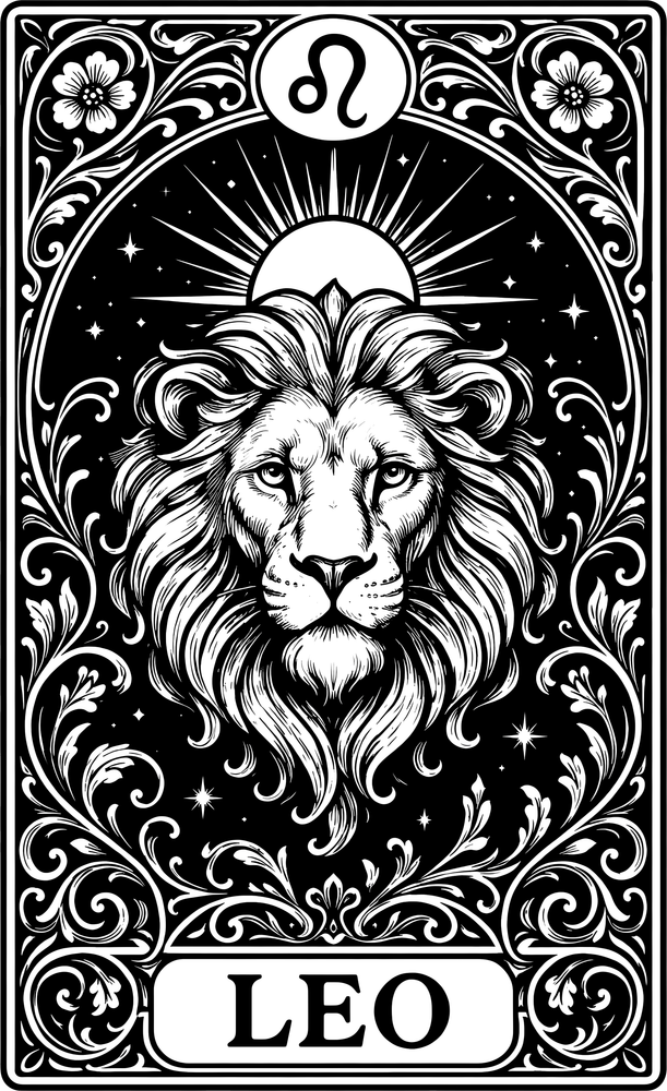 Leo Tarot Card - Zodiacs & Horoscopes DTF Transfers