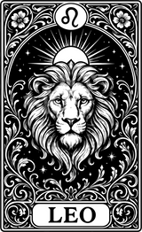 Leo Tarot Card - Zodiacs & Horoscopes DTF Transfers