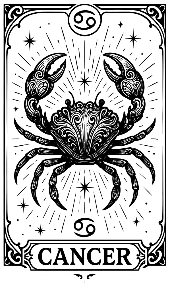 Cancer Tarot Card - Zodiacs & Horoscopes DTF Transfers