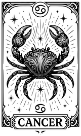 Cancer Tarot Card - Zodiacs & Horoscopes DTF Transfers