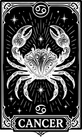 Cancer Tarot Card - Zodiacs & Horoscopes DTF Transfers