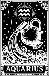 Aquarius Tarot Card - Zodiacs & Horoscopes DTF Transfers