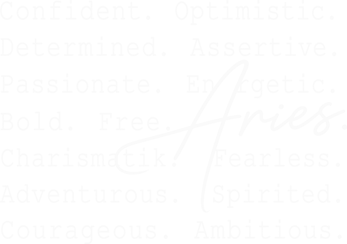 Aries Cursive B&W - Zodiacs & Horoscopes DTF Transfers
