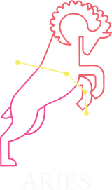 Aries Pink Constellation - Zodiacs & Horoscopes DTF Transfers