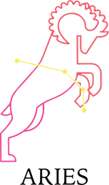 Aries Pink Constellation - Zodiacs & Horoscopes DTF Transfers