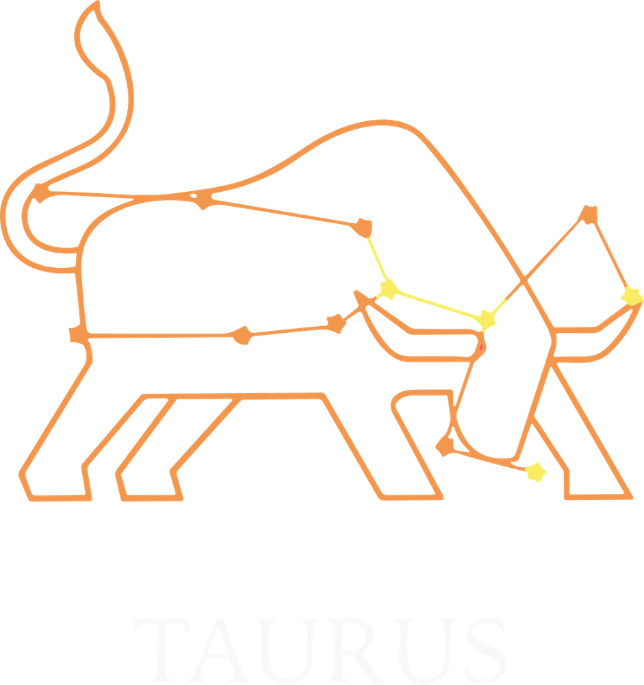 Taurus Orange Constellation - Zodiacs & Horoscopes DTF Transfers