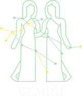 Gemini Teal Constellation - Zodiacs & Horoscopes DTF Transfers