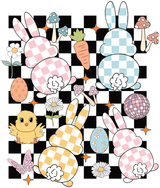 Cute Bunny Easter Design Easter DTF Transfer