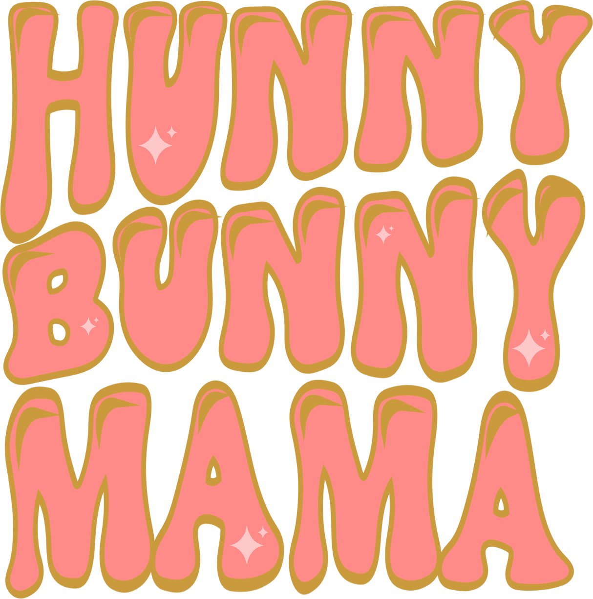 Hunny Bunny Mama Easter Design Easter DTF Transfer