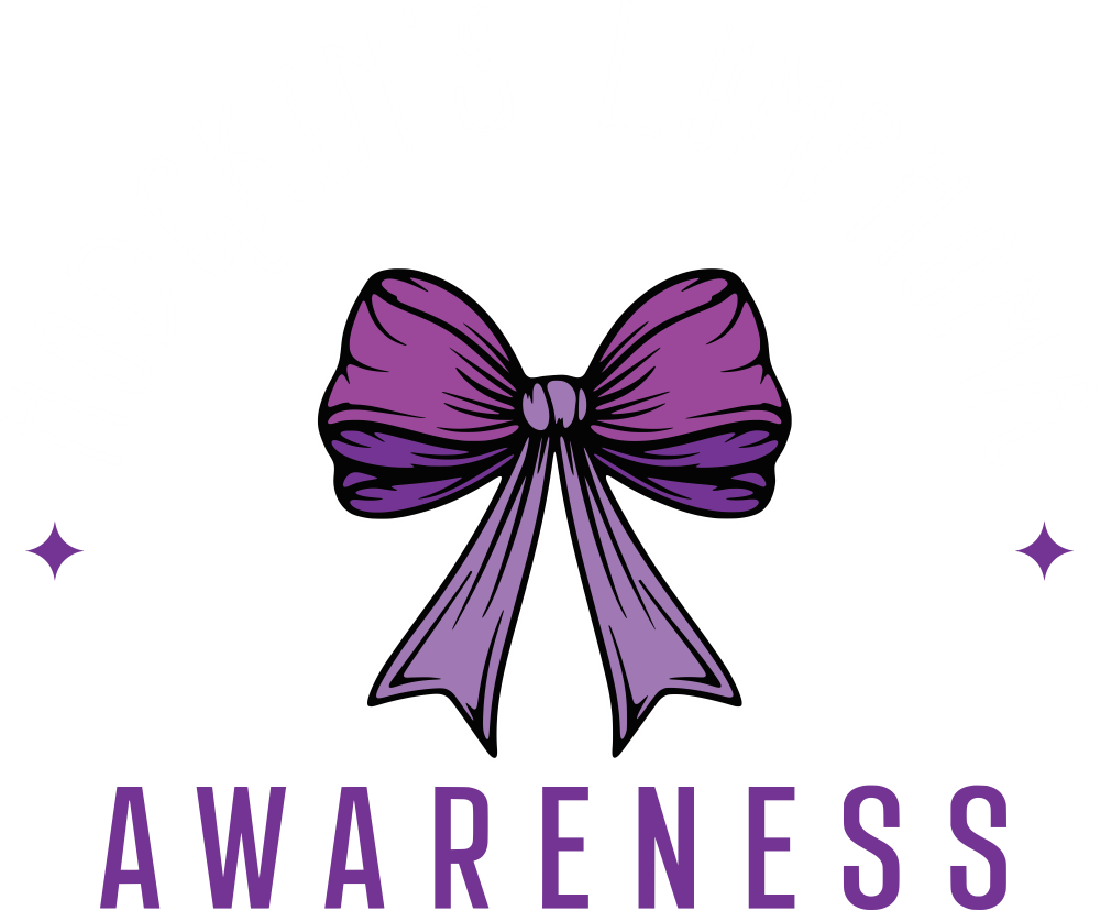 Hodgkin's Lymphoma Awareness, Purple Ribbon - Lymphoma DTF Transfers