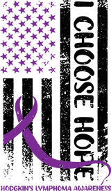 I Choose Hope, B&W US Flag - Lymphoma DTF Transfers