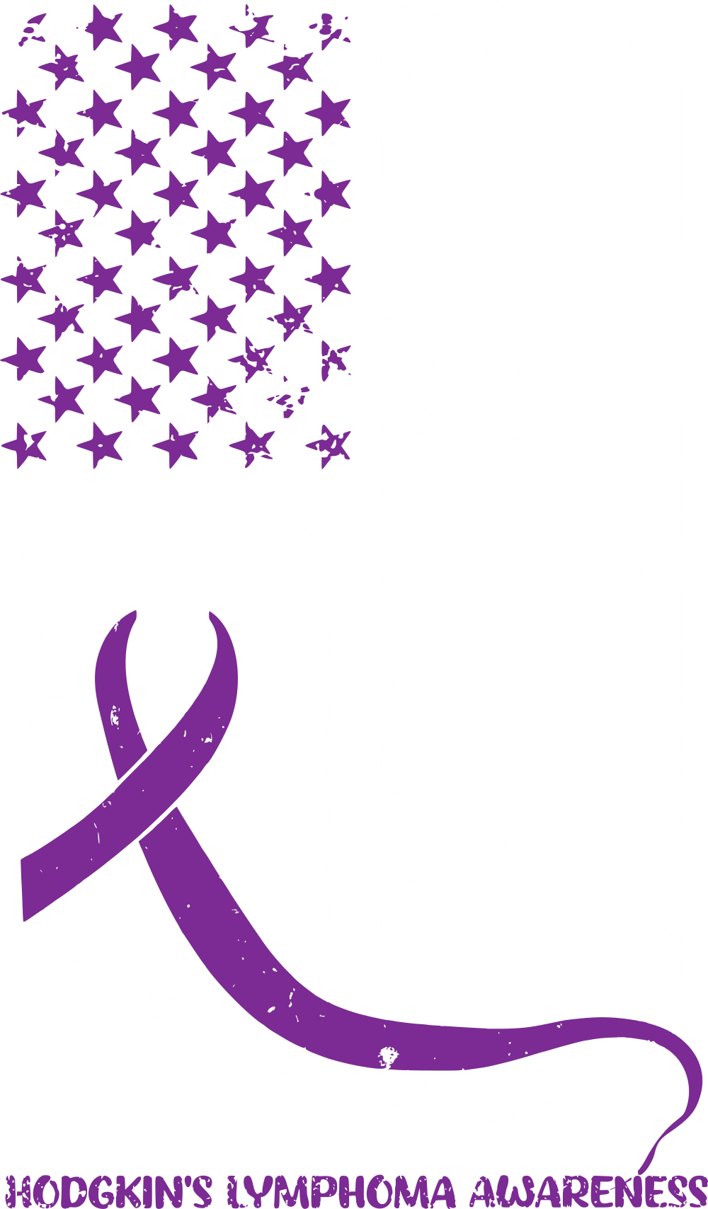 No One Fights Alone, B&W US Flag - Lymphoma DTF Transfers