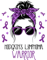 Hodgkin's Lymphoma Warrior, Bandana Girl - Lymphoma DTF Transfers