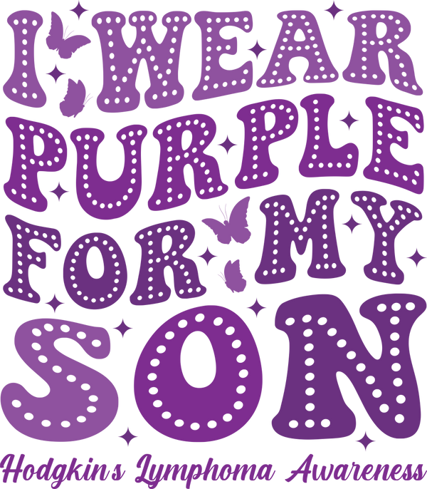 I Wear Purple For My Son - Lymphoma DTF Transfers