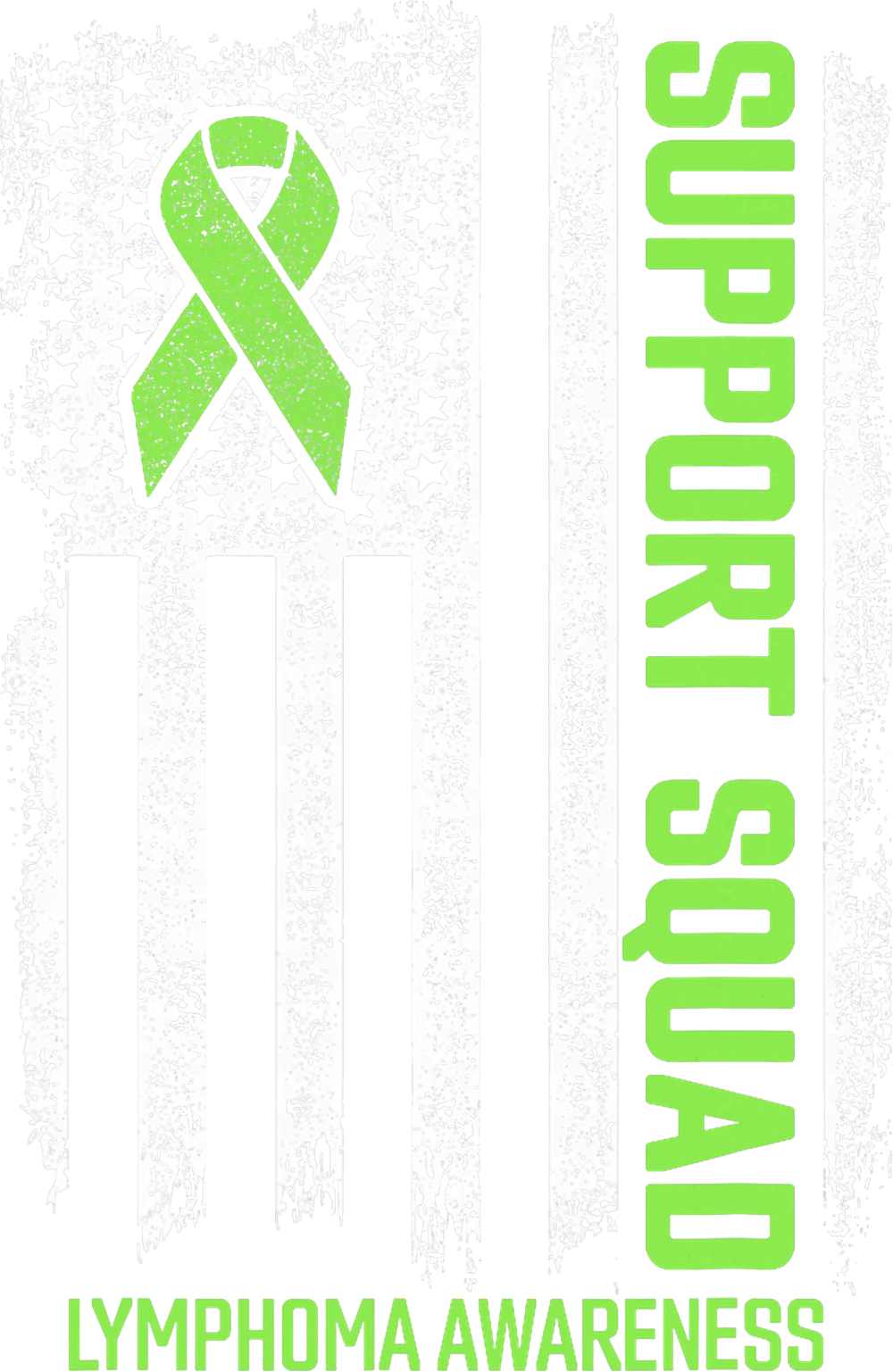 Support Squad, USA Flag B&W - Lymphoma DTF Transfers
