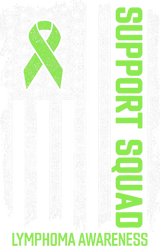 Support Squad, USA Flag B&W - Lymphoma DTF Transfers