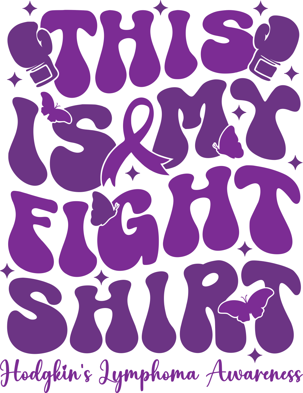 This Is My Fight Shirt Purple - Lymphoma DTF Transfers