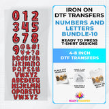 Numbers And Letters Bundle T-shirt Designs Premade DTF Gangsheet - DTF Bundle 10