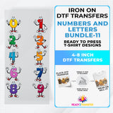 Numbers And Letters Bundle T-shirt Designs Premade DTF Gangsheet - DTF Bundle 11