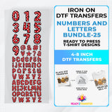 Numbers And Letters Bundle T-shirt Designs Premade DTF Gangsheet - DTF Bundle 25