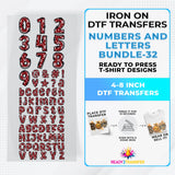 Numbers And Letters Bundle T-shirt Designs Premade DTF Gangsheet - DTF Bundle 32
