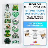 St.Patrick's Day Bundle Iron on DTF Transfer Bundle 2 - 12 Best Seller Ready To Press T-shirt Designs
