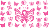 Survivor Butterfly - Awareness Cup Wrap UV Sticker Permanent UV DTF Decal