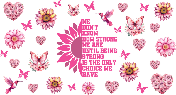 Sunflower Quote - Awareness Cup Wrap UV Sticker Permanent UV DTF Decal