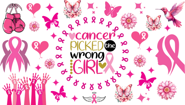 Picked The Wrong Girl - Awareness Cup Wrap UV Sticker Permanent UV DTF Decal