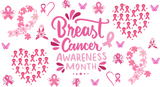 Breast Cancer Awareness Month - Awareness Cup Wrap UV Sticker Permanent UV DTF Decal
