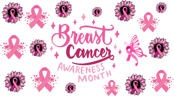 Breast Cancer Awareness - Awareness Cup Wrap UV Sticker Permanent UV DTF Decal
