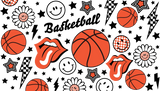 Basketball Rolling Stones Logo - Basketball Cup Wrap UV Sticker Permanent UV DTF Decal
