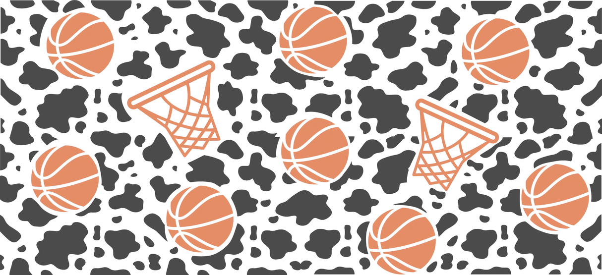 Basketball Hoops Design - Basketball Cup Wrap UV Sticker Permanent UV DTF Decal
