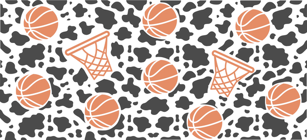 Basketball Hoops Design - Basketball Cup Wrap UV Sticker Permanent UV DTF Decal