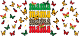 Mama Butterfly Design - Black History Month Cup Wrap UV Sticker Permanent UV DTF Decal