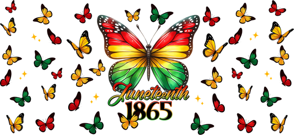Juneteenth 1865 - Black History Month Cup Wrap UV Sticker Permanent UV DTF Decal