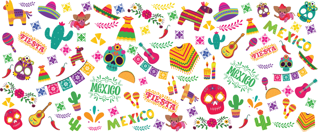 Cinco de Mayo Design - Cinco de Mayo Cup Wrap UV Sticker Permanent UV DTF Decal