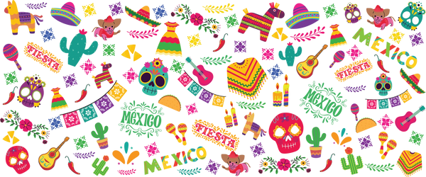 Cinco de Mayo Design - Cinco de Mayo Cup Wrap UV Sticker Permanent UV DTF Decal