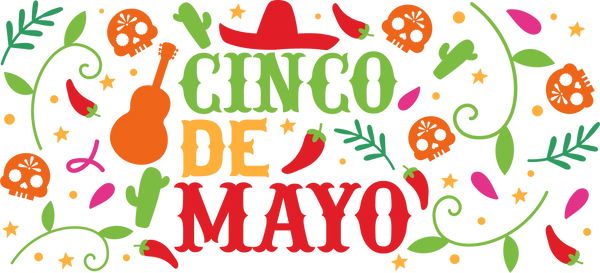 Cinco de Mayo - Cinco de Mayo Cup Wrap UV Sticker Permanent UV DTF Decal