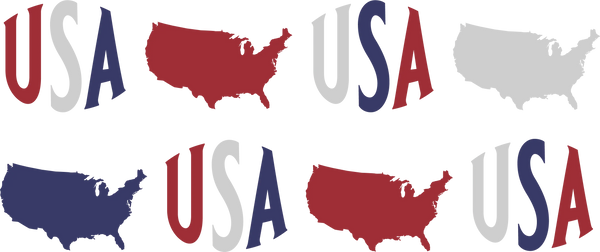 USA Map Design - 4th Of July Cup Wrap UV Sticker Permanent UV DTF Decal